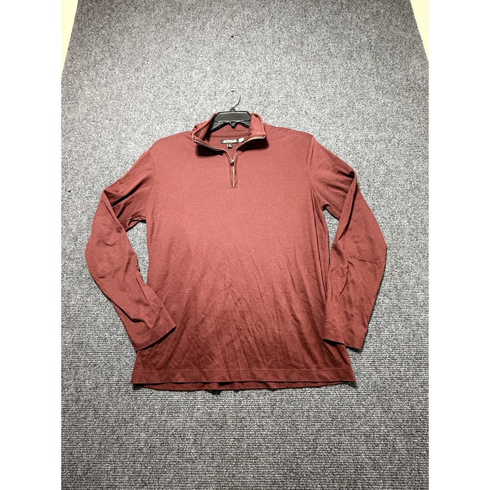 Banana Republic Quarter Zip Pullover Mens Size M Maroon Excellent Performance